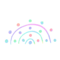 Rainbow line Rainbow, signs and symbols, Hand drawn in doodle style.	