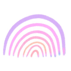 Rainbow line Rainbow, signs and symbols, Hand drawn in doodle style.	
