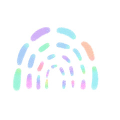 Rainbow line Rainbow, signs and symbols, Hand drawn in doodle style.	