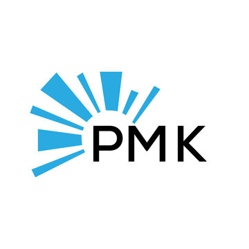 PMK letter logo. PMK blue image on white background and black letter. PMK technology  Monogram logo design for entrepreneur and business. PMK best icon.
