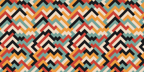 Abstract seamless pattern with diagonal zigzag shapes. Diagonal zigzags for a stylish design of seamless pattern.