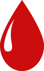 Blood red drop icon, symbol. For logo, concept, template. Isolated on white background. Vector illustration.