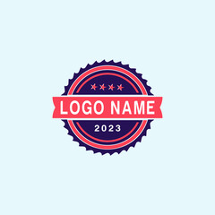 Obraz premium country stamp, Country badge, and logotype template with light sky background