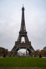 Fototapeta na wymiar The Eiffel Tower is the most visited monument in France and the most famous symbol of Paris