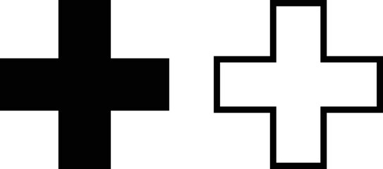 Obraz premium Plus Icon vector set . Add icon. Addition sign. Medical Plus icon