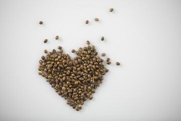 hemp seeds cannabis heart