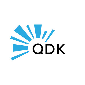 QDK letter logo. QDK blue image on white background and black letter. QDK technology  Monogram logo design for entrepreneur and business. QDK best icon.
