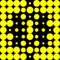 Black and yellow dotted halftone background 