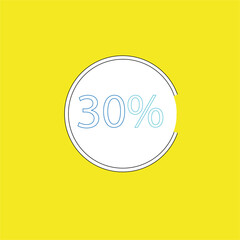 percentage yellow circle and black border