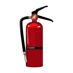Obraz premium foam fire extinguisher cartoon. foam fire extinguisher sign. isolated symbol vector illustration