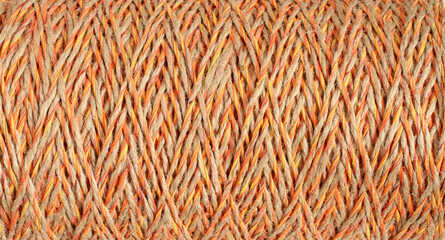 Coil of rope. Closeup. Top down view