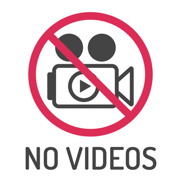 No permission in using camera signboard. Vector poster.