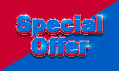 special offer typography editable text effect 3d style
