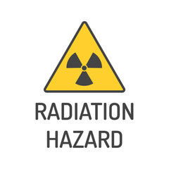 Radiation hazard sign. Symbol of radioactive threat alert.Vector illustration on white background