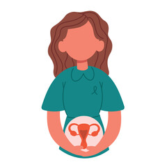 Infertility and miscarriage concept. Fertility problem. Flat vector illustration