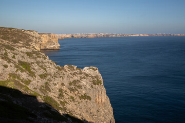 Fototapeta na wymiar Cliffs near Belixe Fort, St Vincents Cape; Algarve; Portugal