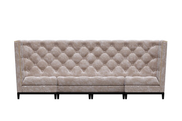 sofa isolate on a transparent background, interior furniture, 3D illustration, cg render