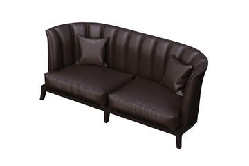 sofa isolate on a transparent background, interior furniture, 3D illustration, cg render