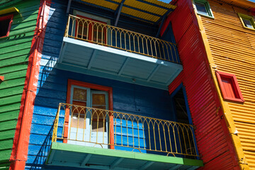 colored walls and windows in the city of buenos aires