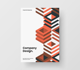 Amazing company cover vector design template. Bright geometric pattern presentation concept.