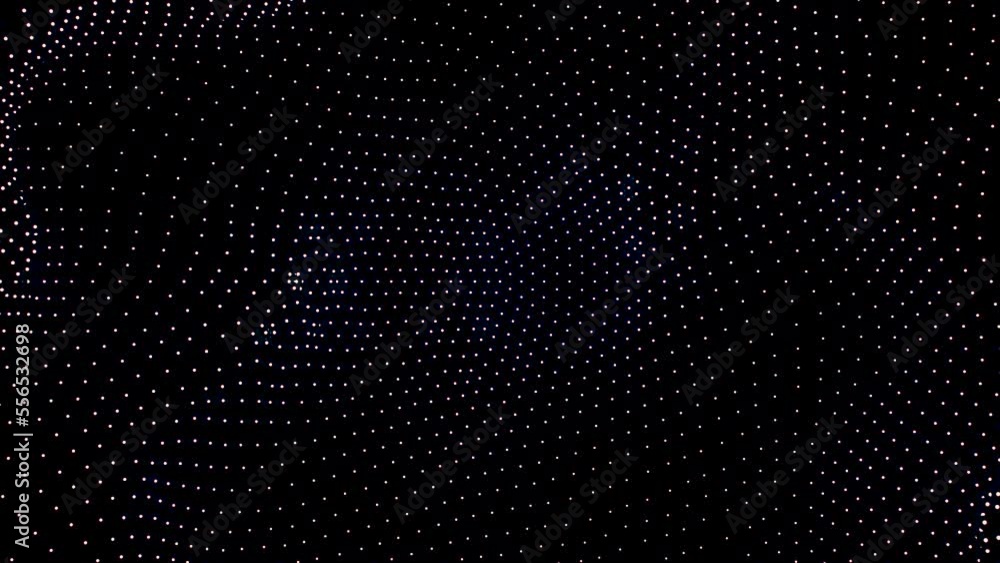 Poster abstract wavy grid surface. design. technological background with dotted texture.