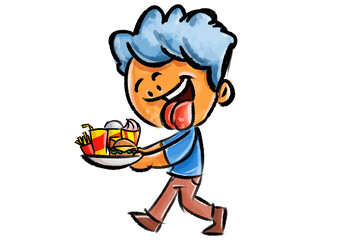 boy with snack