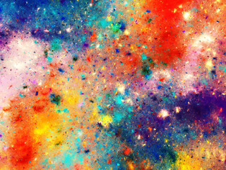 rainbow abstract fractal background 3d rendering illustration