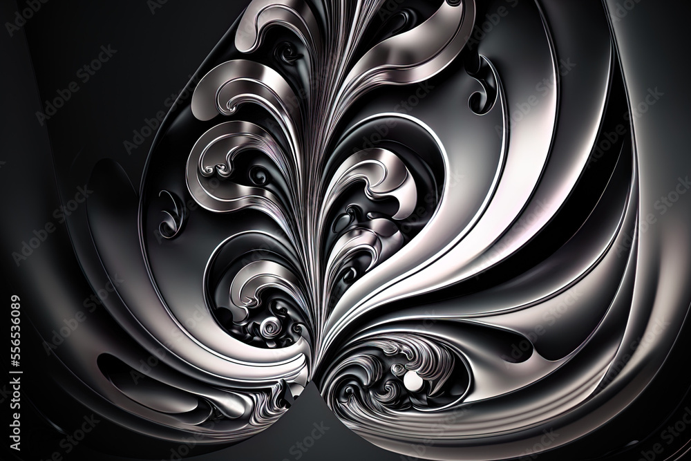 Poster silver with abstract backgrounds. generative ai