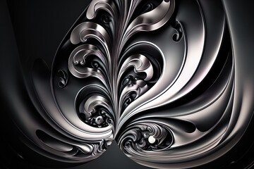 silver with abstract backgrounds. Generative AI