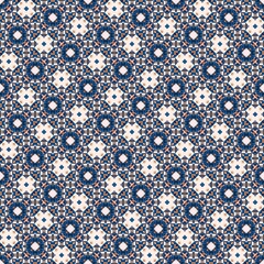 Indigo Blue white watercolor batik blur azulejos tile background. Seamless coastal blur painterly geometric mosaic effect. Patchwork masculine all over summer fashion damask repeat