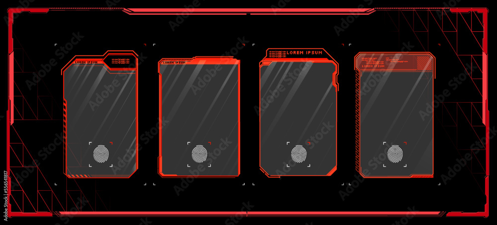 Poster gui elements for game. data information infographic. vector big set of sci fi modern user interface 