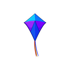 fly kite sky cartoon. fly kite sky sign. isolated symbol vector illustration