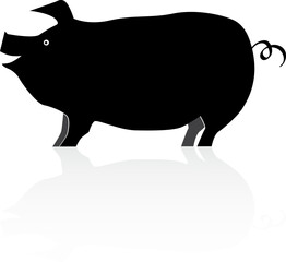 pig animal vector icon pork meat