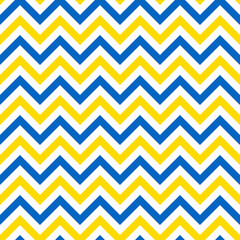 Blue and yellow background chevron pattern seamless. Popular zig zag chevron  pattern on white background	