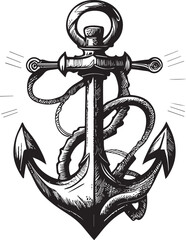 anchor with rope tatto design © Gpbolde