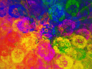 rainbow abstract fractal background 3d rendering illustration