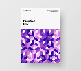Fototapeta premium Minimalistic geometric shapes poster layout. Creative corporate cover A4 design vector concept.