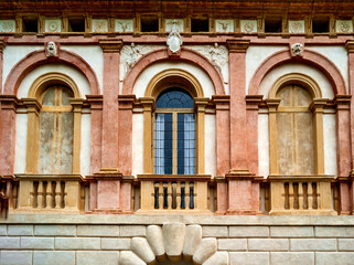 Detail of façade of 