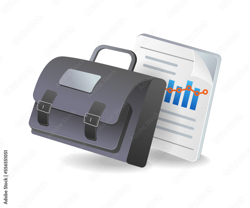 Poster flat isometric 3d illustration business analysis data concept