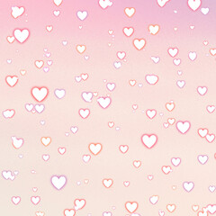 Abstract degrade heart pink white gradient background graphic for illustration.