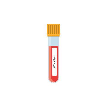 MCV Blood Test Concept Design. Vector Illustration.