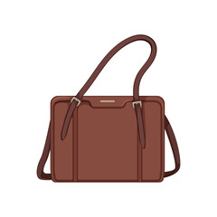 lady business bag cartoon. lady business bag sign. isolated symbol vector illustration