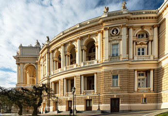 Fototapeta na wymiar Odesa Opera and Ballet Theatre architecture, Ukraine