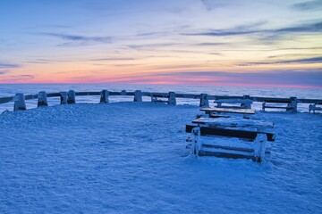 Jested hiking in winter, Czech republic