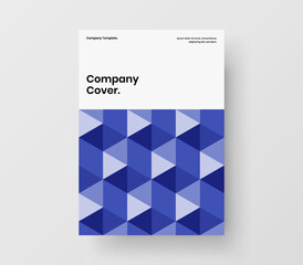 Abstract cover A4 vector design concept. Creative mosaic tiles brochure illustration.