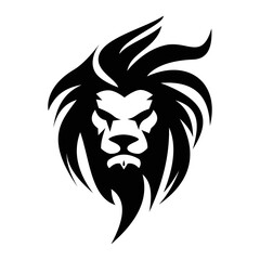 Obraz premium Lion silhouette logo symbol design illustration. Clean logo mark design. Illustration for personal or commercial business branding.
