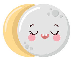 cute moon character