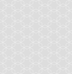 Vector seamless hexagon pattern. Abstract geometric low poly background. Stylish fractal texture.