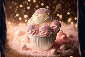 The ice cream of your dreams, fairy tale. 3D Illustration, Digital art - more tasty than the real thing - If that's even possible
