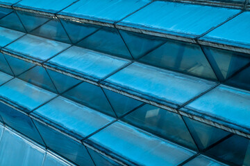 Exterior of modern geometric building